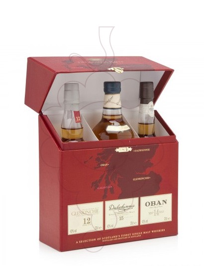 Photo Whisky Estoig Vermell Glentle Whiskies (Pack 3 u mini)
