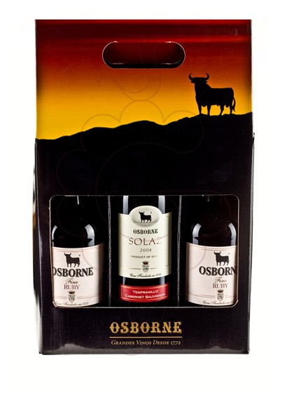 Photo Osborne Ruby Pack 2 u + 1 u Solaz fortified wine