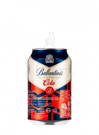 Photo Liqueur Ballantines cola llauna 33 cl