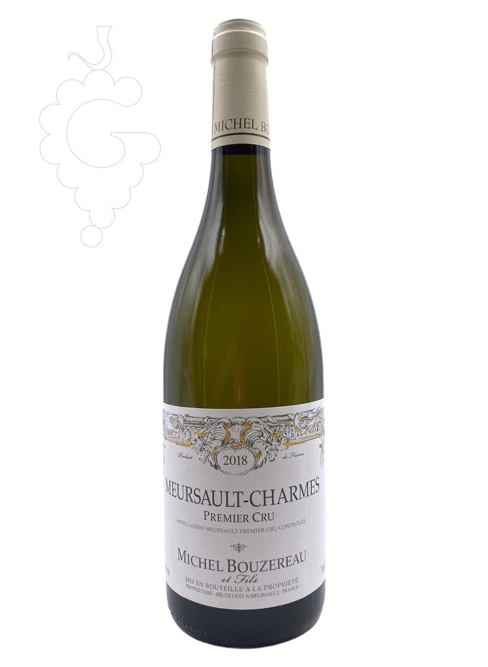 Photo Bouzereau Meursault 1er Cru Les Charmes white wine