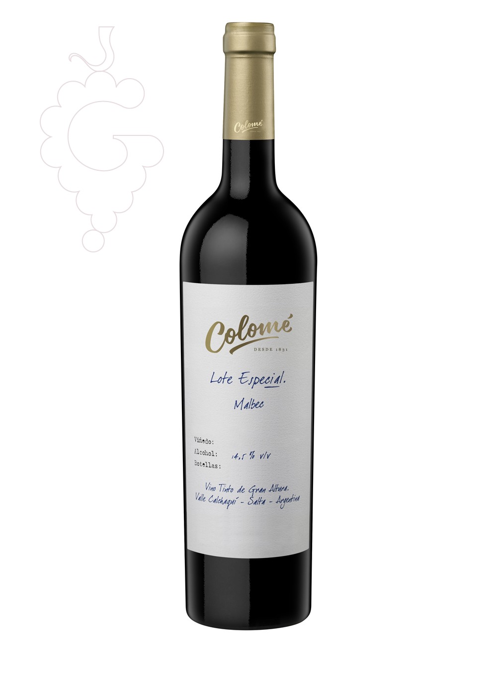 Photo Colomé Lote Especial Malbec red wine