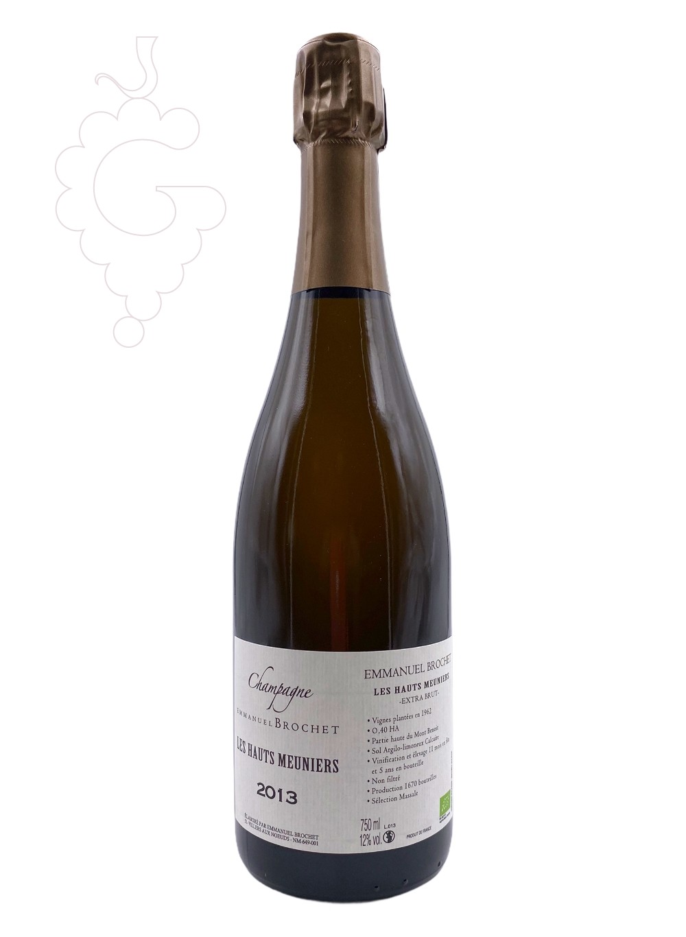 Photo Emmanuel Brochet Les Hauts Meuniers Extra Brut sparkling wine