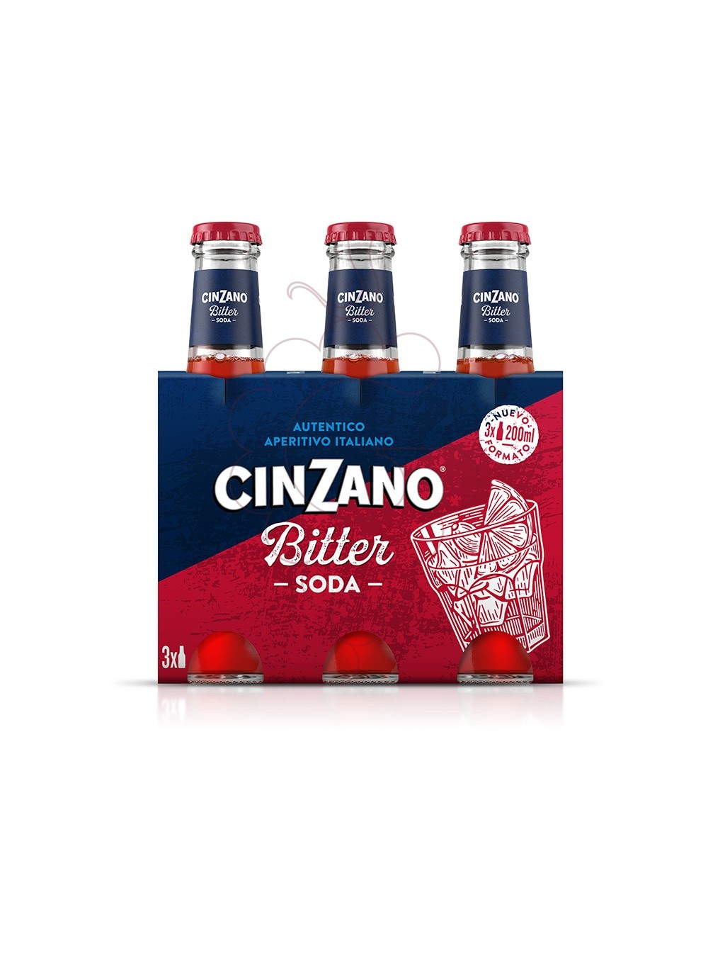 Photo Aperitif wine Bitter cinzano soda  3x8 -nou