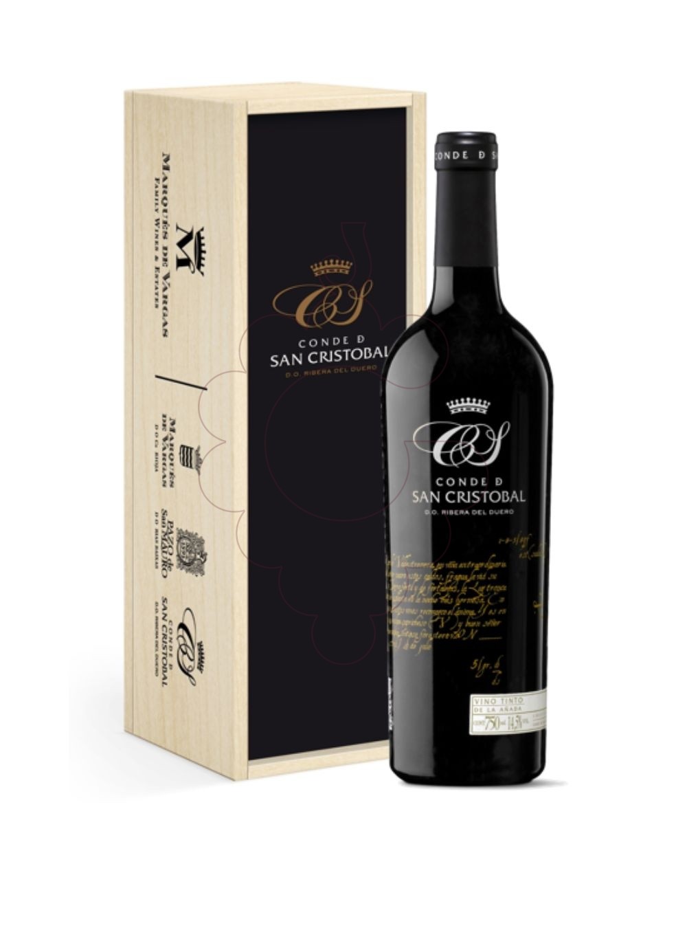 Photo Conde de San Cristóbal Magnum Wooden Box red wine