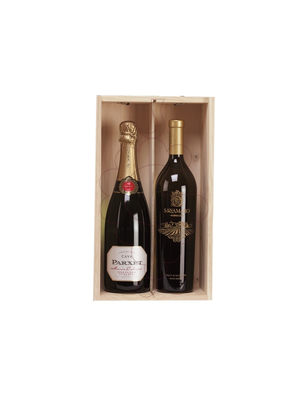 Photo Christmas boxes 2 Bottles Pack of Cava and Wine