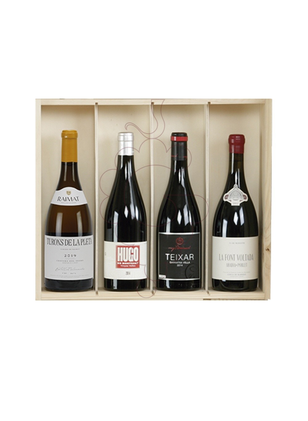 Photo Christmas boxes 4 Catalan wine bottles Pack