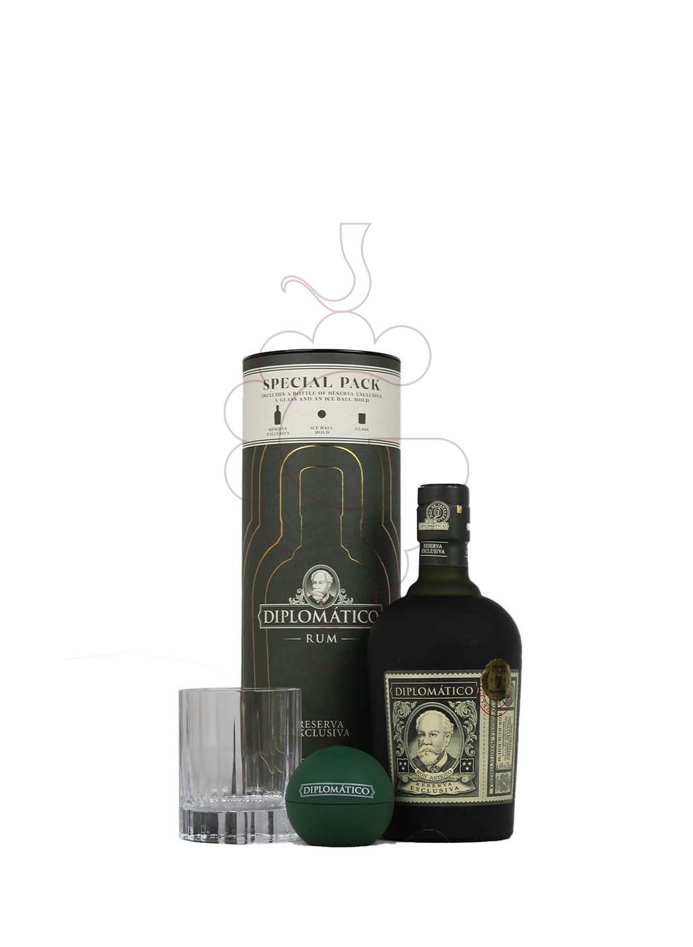 Photo Rum Diplomático Reserva Exclusiva with Glass