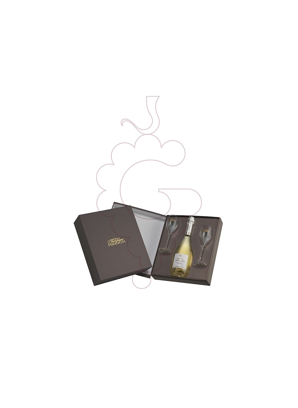 Photo Gift boxes Pierre Mignon Blanc de Blancs Pack (1 u + 2 glasses)
