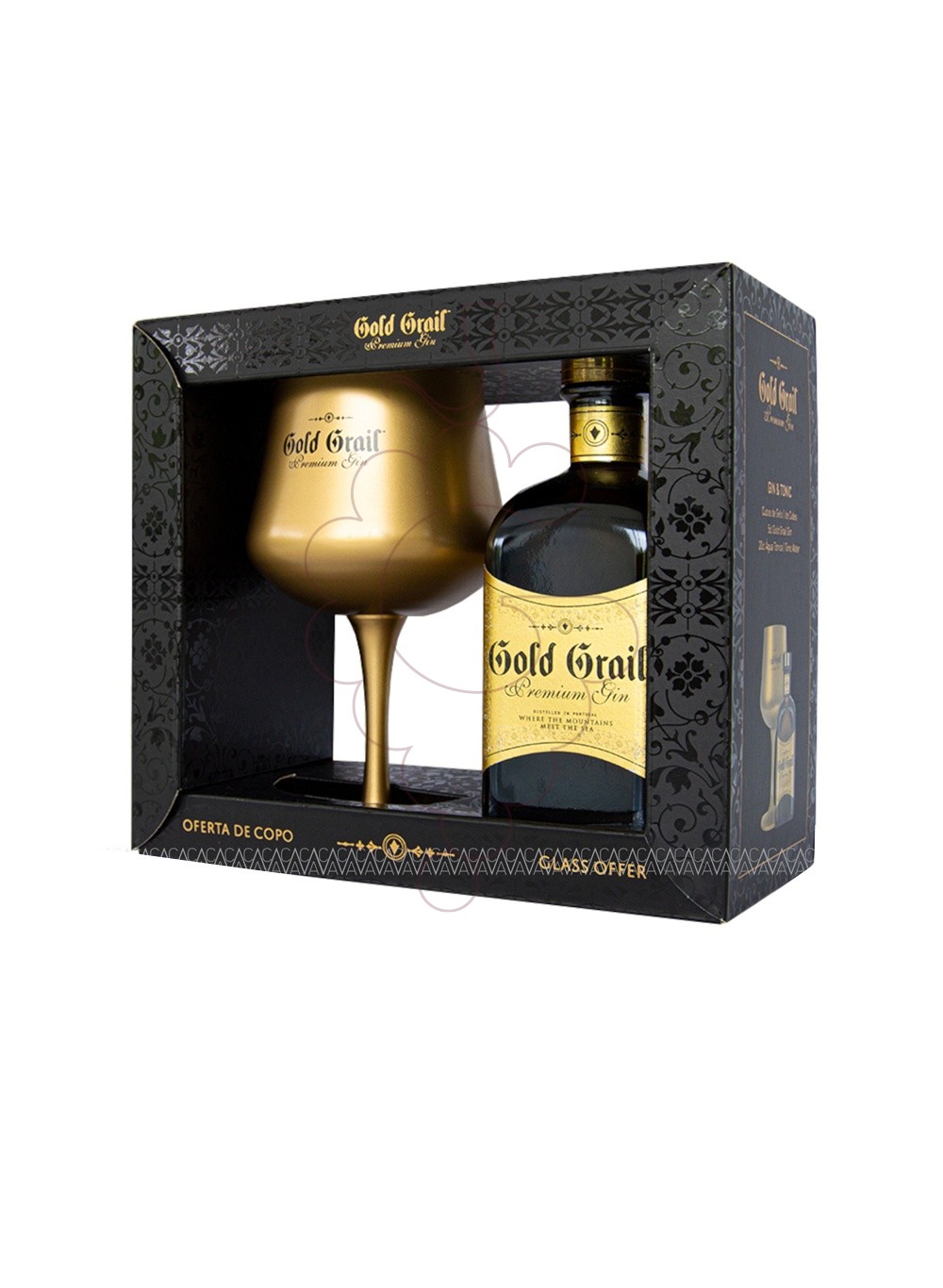 Photo Gin Gold grail + copa 50 cl