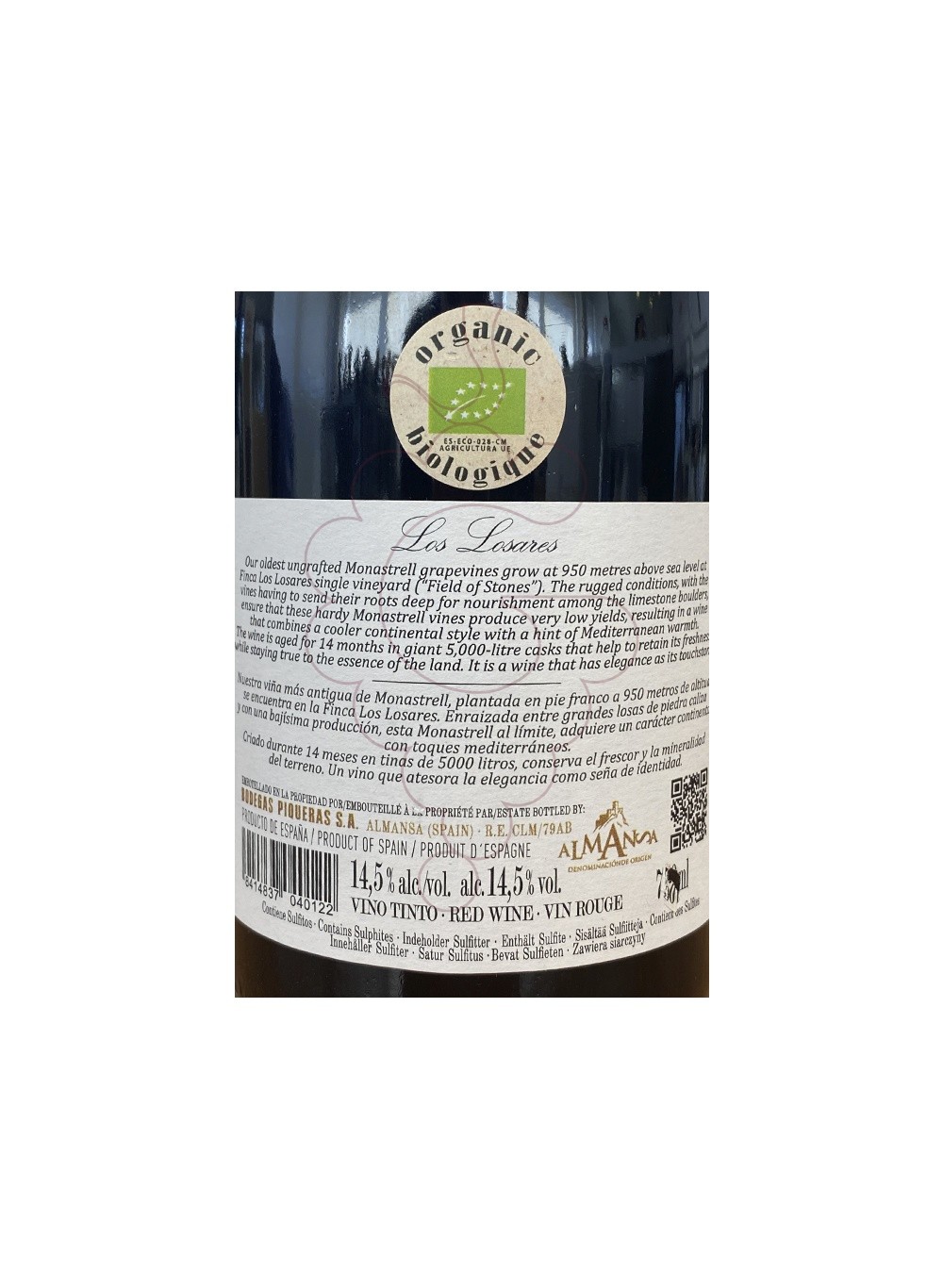 Photo Los Losares Monastrell red wine