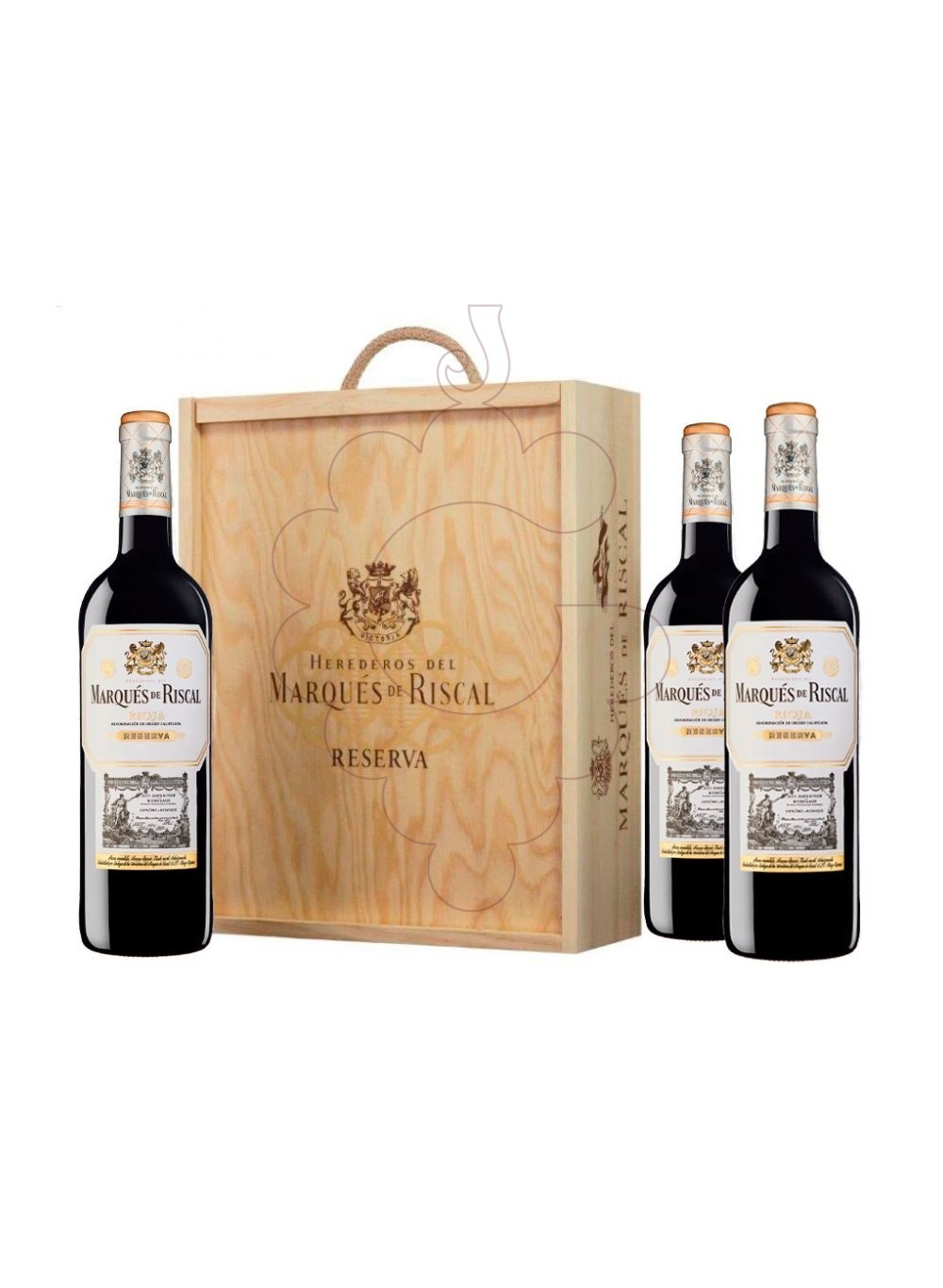 Photo Gift boxes Marques de Riscal Reserva (pack fusta 3 u.)