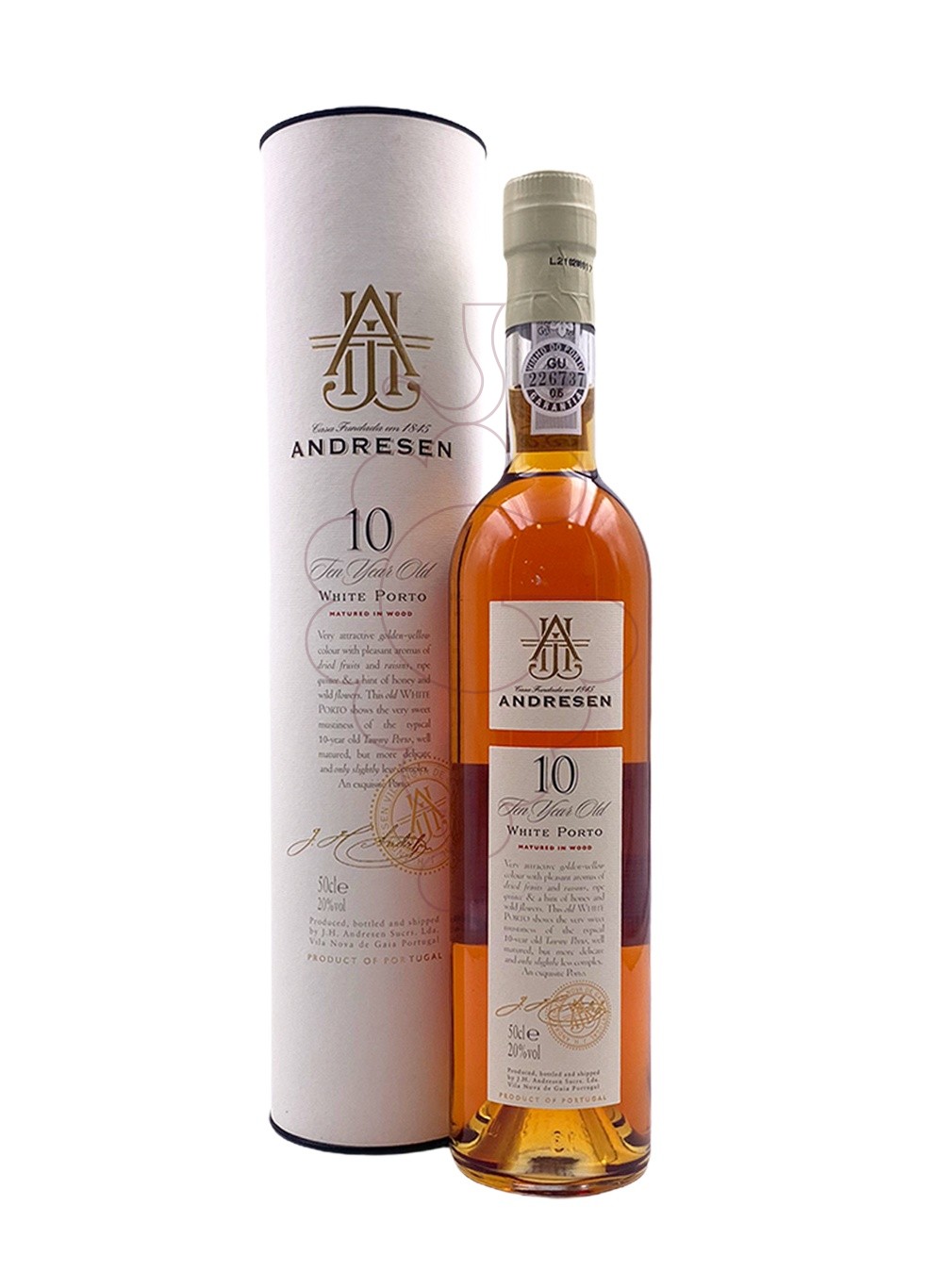 Photo White Andresen 10 Years fortified wine