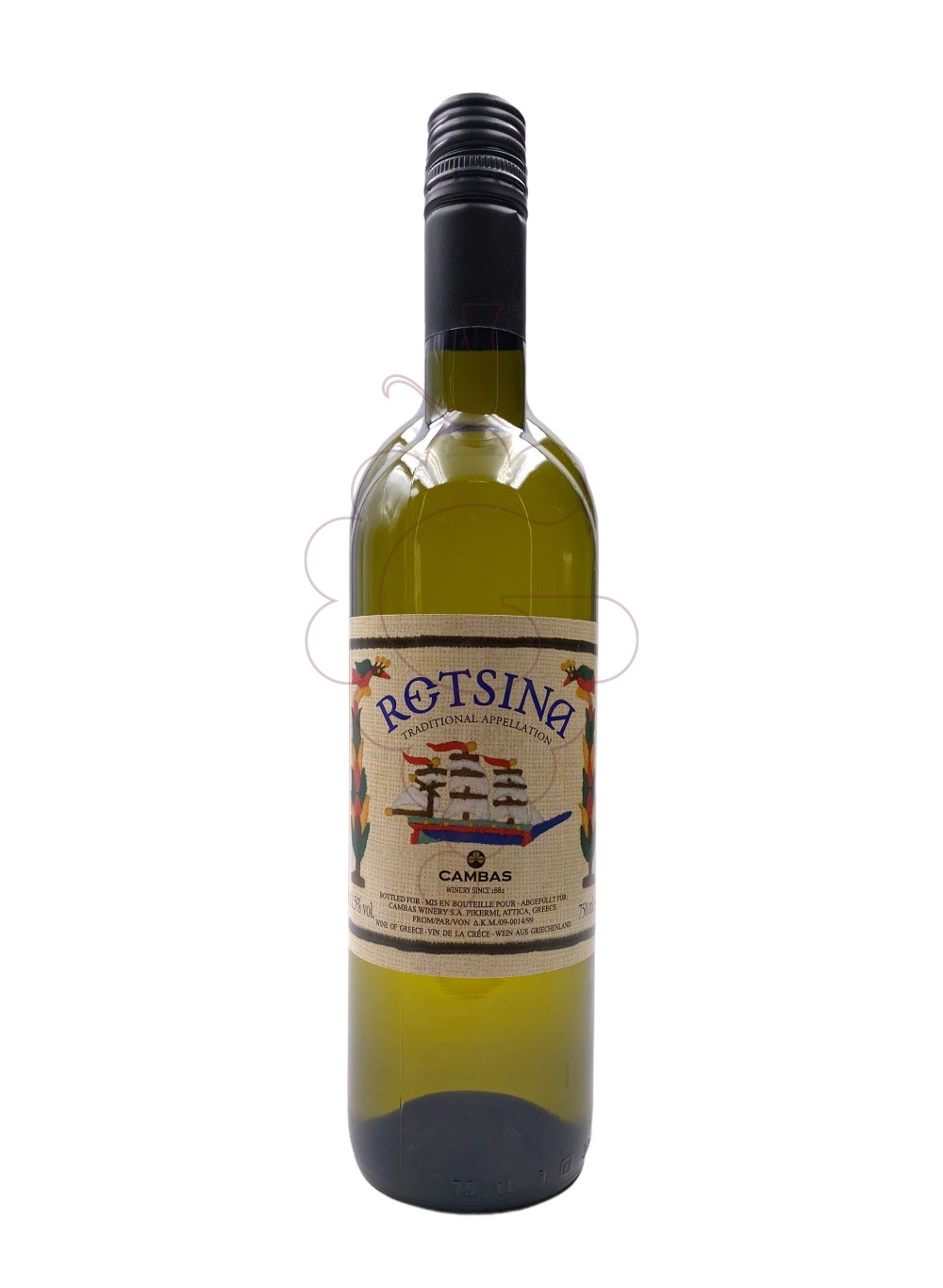 Photo Cambas Retsina white wine