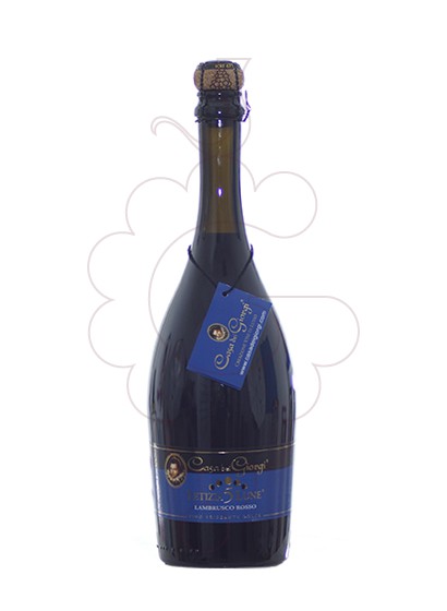 Photo Lambrusco Letizia 5 Lune Rosso Dolce sparkling wine