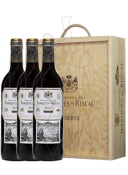 Photo Gift boxes Marques de Riscal Reserva (pack fusta 3 u.)