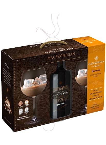 Photo Liqueur Macaronesian Brownie Pack (1 u + 2 glasses)