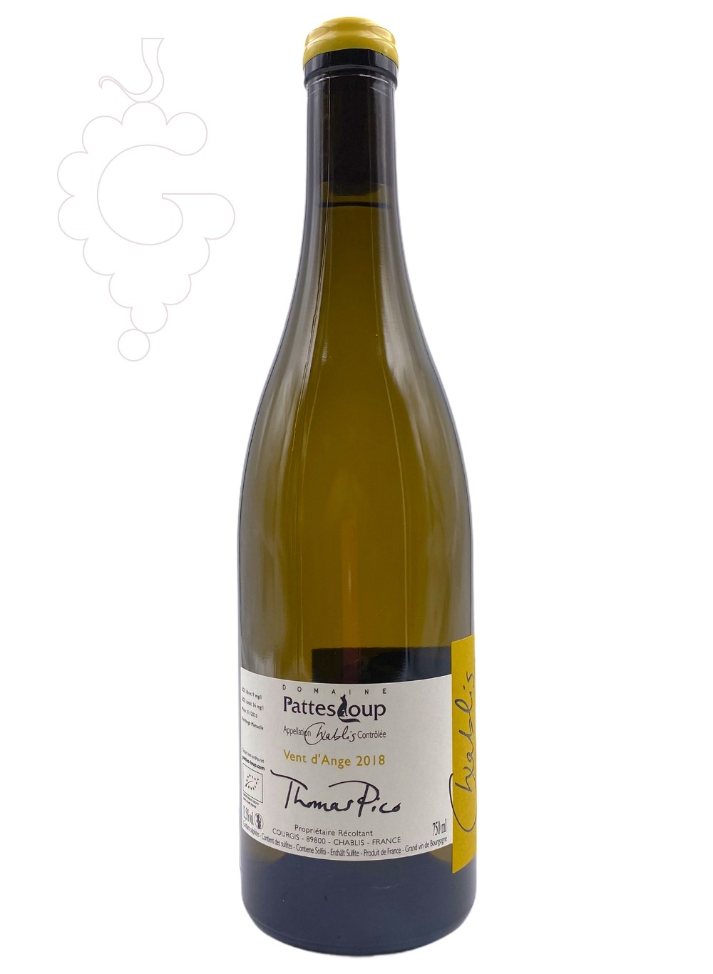 Photo Pattes Loup Chablis Vent d'Ange white wine